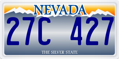 NV license plate 27C427