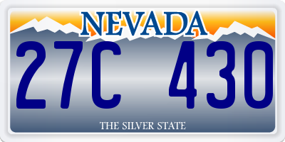 NV license plate 27C430