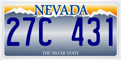 NV license plate 27C431