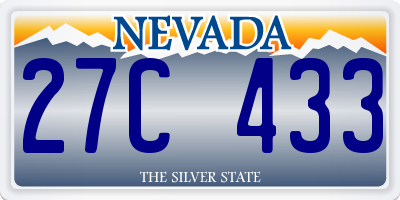 NV license plate 27C433