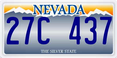 NV license plate 27C437