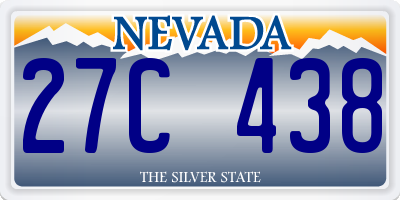 NV license plate 27C438