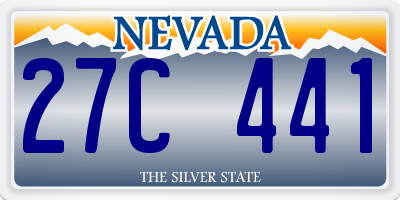 NV license plate 27C441