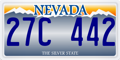 NV license plate 27C442