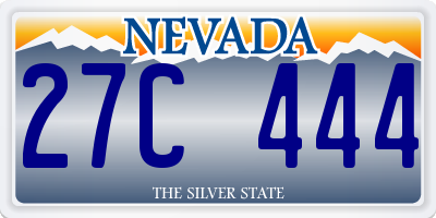 NV license plate 27C444