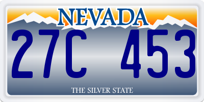 NV license plate 27C453