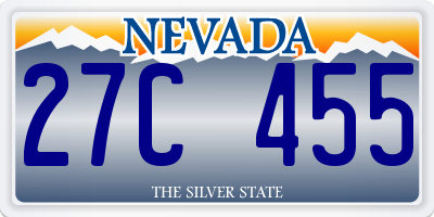 NV license plate 27C455