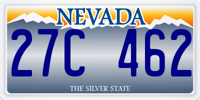 NV license plate 27C462