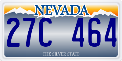 NV license plate 27C464