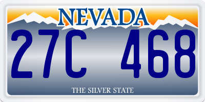 NV license plate 27C468