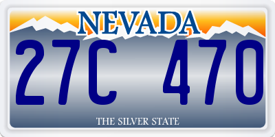 NV license plate 27C470