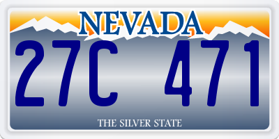 NV license plate 27C471