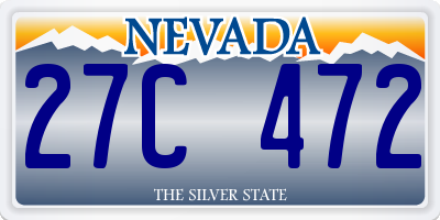 NV license plate 27C472
