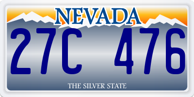 NV license plate 27C476