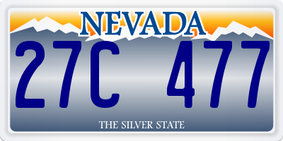 NV license plate 27C477
