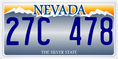 NV license plate 27C478