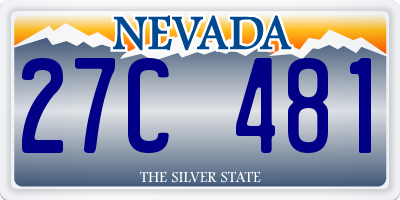 NV license plate 27C481