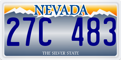 NV license plate 27C483