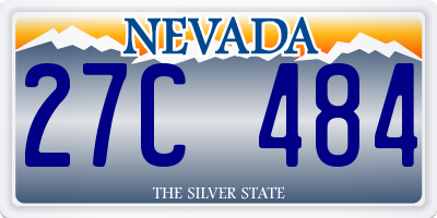 NV license plate 27C484