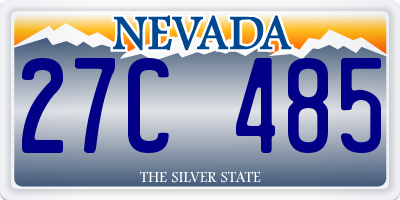 NV license plate 27C485