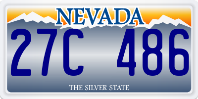 NV license plate 27C486