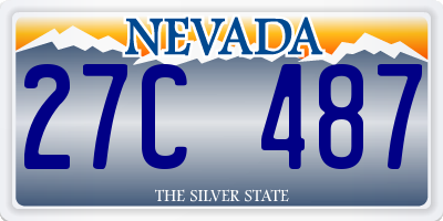 NV license plate 27C487