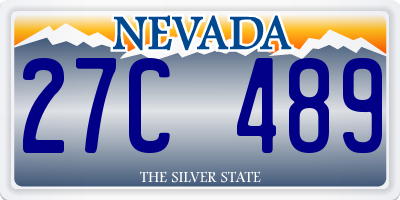 NV license plate 27C489