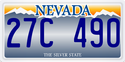 NV license plate 27C490