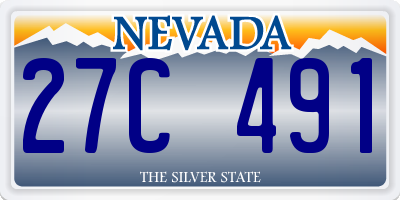NV license plate 27C491