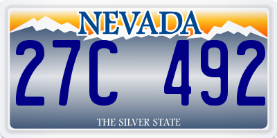 NV license plate 27C492