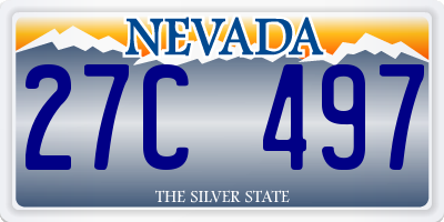 NV license plate 27C497