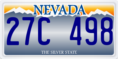 NV license plate 27C498