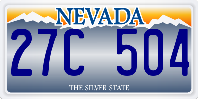 NV license plate 27C504