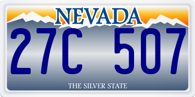 NV license plate 27C507