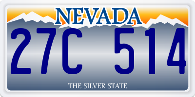 NV license plate 27C514