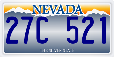 NV license plate 27C521