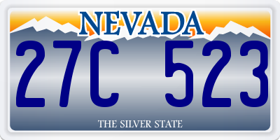 NV license plate 27C523