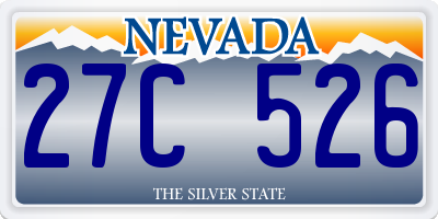 NV license plate 27C526