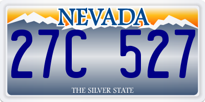 NV license plate 27C527