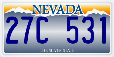 NV license plate 27C531