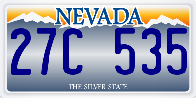 NV license plate 27C535