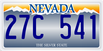 NV license plate 27C541