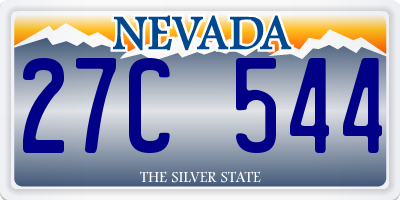 NV license plate 27C544