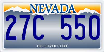 NV license plate 27C550
