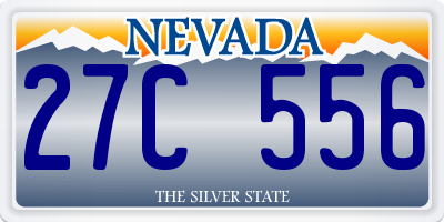 NV license plate 27C556