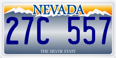 NV license plate 27C557