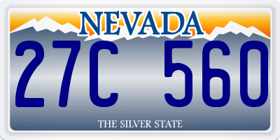 NV license plate 27C560