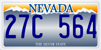 NV license plate 27C564