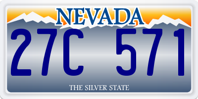 NV license plate 27C571