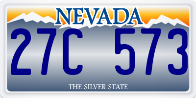 NV license plate 27C573